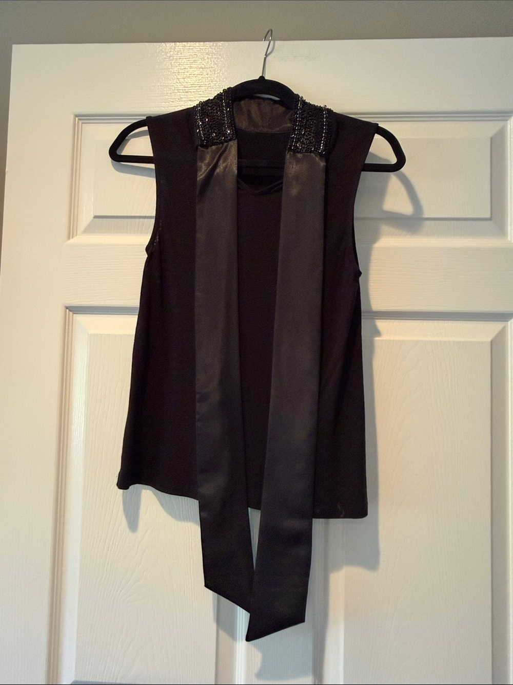 Generation Love Black Top w Beaded Neck Size XS - Picture 5 of 8
